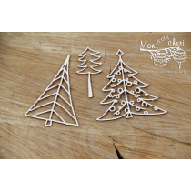 Lepenkový výrez - stromčeky