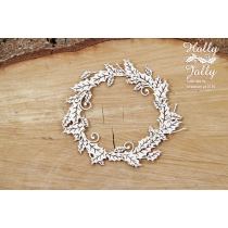 Lepenkový výrez - holly jolly venček