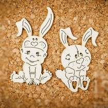 Lepenkový výrerz - baby a zajac