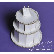 Lepenkový výrez - 3D torta s párom
