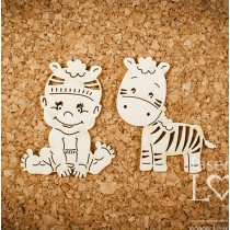 Lepenkový výrerz - baby a zebra