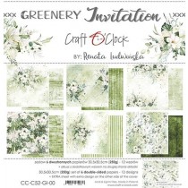 Sada papierov - Greenery Invitation, 30,5x30,5cm