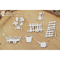 Lepenkový výrez - záhradná sada