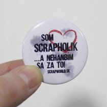 Scrapworld odznaky - Som scrapholik...