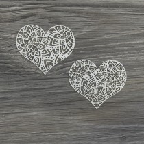 Lepenkový výrez - srdce 2ks