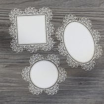 Lepenkový výrez - doily laces zostava