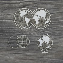 Lepenkový výrez - glóbusy