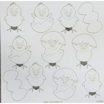 Lepenkový výrez - kuriatka