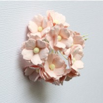 Papierové kvety - sweethearts 10ks svetlo ružové
