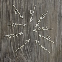 Lepenkový výrez - Doodling šípky