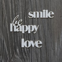 Lepenkový výrez - be happy