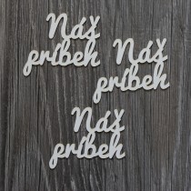 Lepenkový výrez - Náš príbeh 3ks