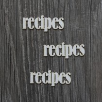 Lepenkový výrez - recipes 3ks