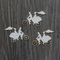 Lepenkový výrez - páry na bicykloch
