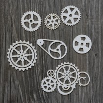 Lepenkový výrez - ozubené kolieska