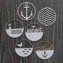 Lepenkový výrez - tags SEASIDE