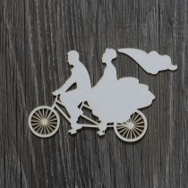 Lepenkový výrez - pár na bicykli