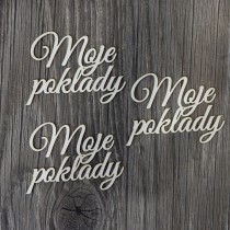 Lepenkový výrez - Moje poklady 3ks