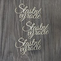 Lepenkový výrez - Šťastné výročie 3ks