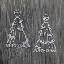 Lepenkový výrez - svadobné šaty