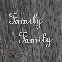 Lepenkový výrez - nápis Family 2ks