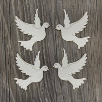 Lepenkový výrez - holuby 4ks