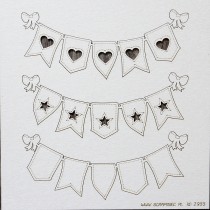 Lepenkový výrez - girlanda