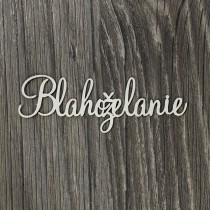 Lepenkový výrez - nápis Blahoželanie