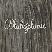 Lepenkový výrez - nápis Blahoželanie