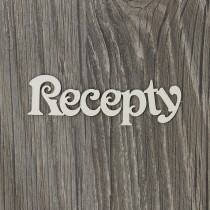 Lepenkový výrez - nápis Recepty