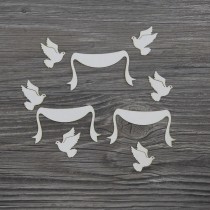 Lepenkový výrez - pigeons and  sashs