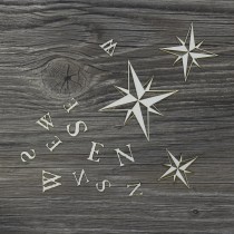 Lepenkový výrez - kompas