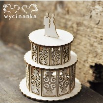 Lepenkový výrez - 3D torta ornamentová