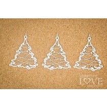 Lepenkový výrez - Christmas trees