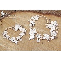 Lepenkový výrez - grapevine srdcia