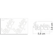 Lepenkový výrez - je nám super  2ks