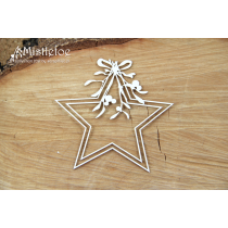 Lepenkový výrez - mistletoe star