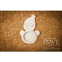 Lepenkový výrez - Snowman shaker box