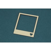 Lepenkový výrez -rámik srdiečko