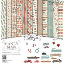 Sada papierov - Manly Man 30,5x30,5 cm