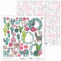 Obojstranný papier - Love Llama 06