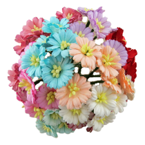 Papierové kvety - farebný mix 10ks