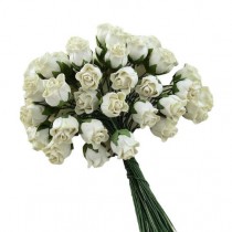 Papierové kvety - ruže ivory 10ks