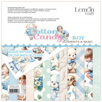 Sada papierov - Cotton Candy - Elements and Basic  Boy 20,3x20,3cm