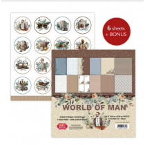Sada papierov - World of Man 6ks