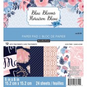Sada papierov - Blue Blooms (15,2x15,2 cm)