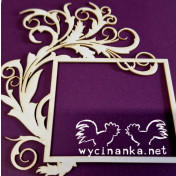 Lepenkový výrez - Ornamented square frame