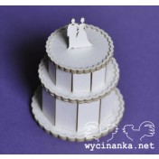 Lepenkový výrez - 3D torta s párom