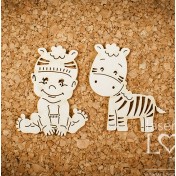 Lepenkový výrerz - baby a zebra