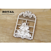 Lepenkový výrez - okno so stromčekom